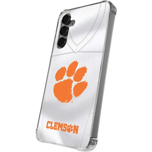 Clemson University White Jersey Galaxy S24 Plus Clear Case